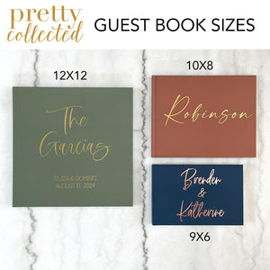 White & Gold Foil Wedding Guest Book - The Jackson - Pretty Collected
