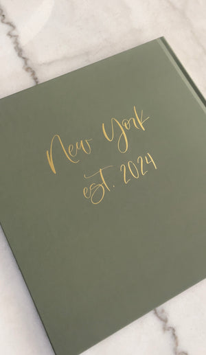 Olive Wedding Guest Book - The Garcias - Pretty Collected