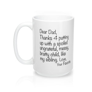 Dear Dad Mug - One Sibling Version - Pretty Collected