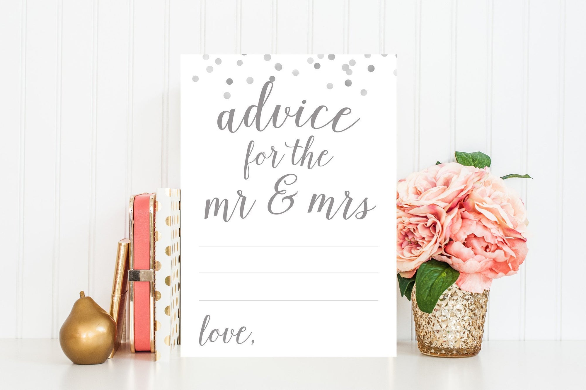 Advice for the Mr & Mrs - Grey Printable - Pretty Collected