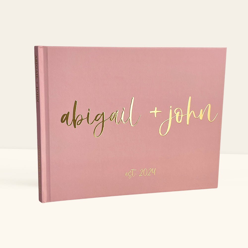 Dusty Rose Wedding Guest Book - The Abigail - Pretty Collected