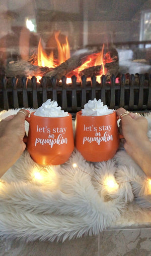Let's Stay In Pumpkin Mug - Pretty Collected