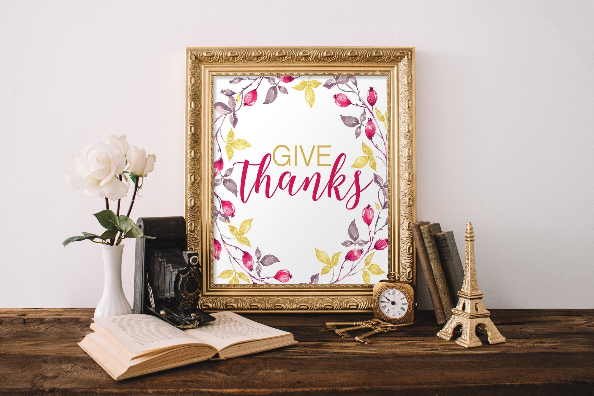Give Thanks Printable - Pretty Collected