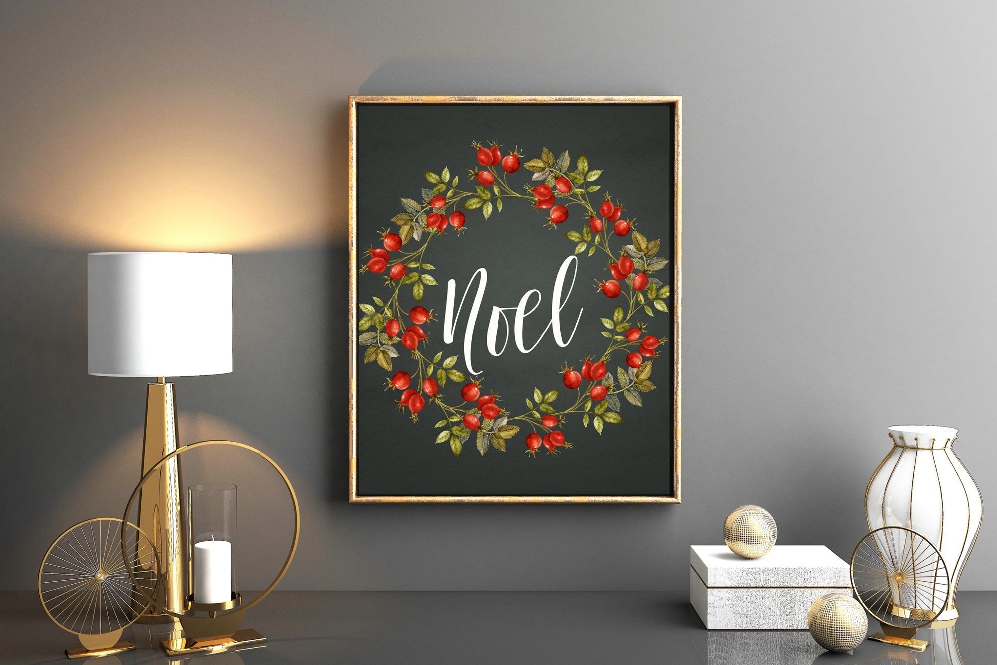 Noel Wall Art - FREE Printable - Pretty Collected