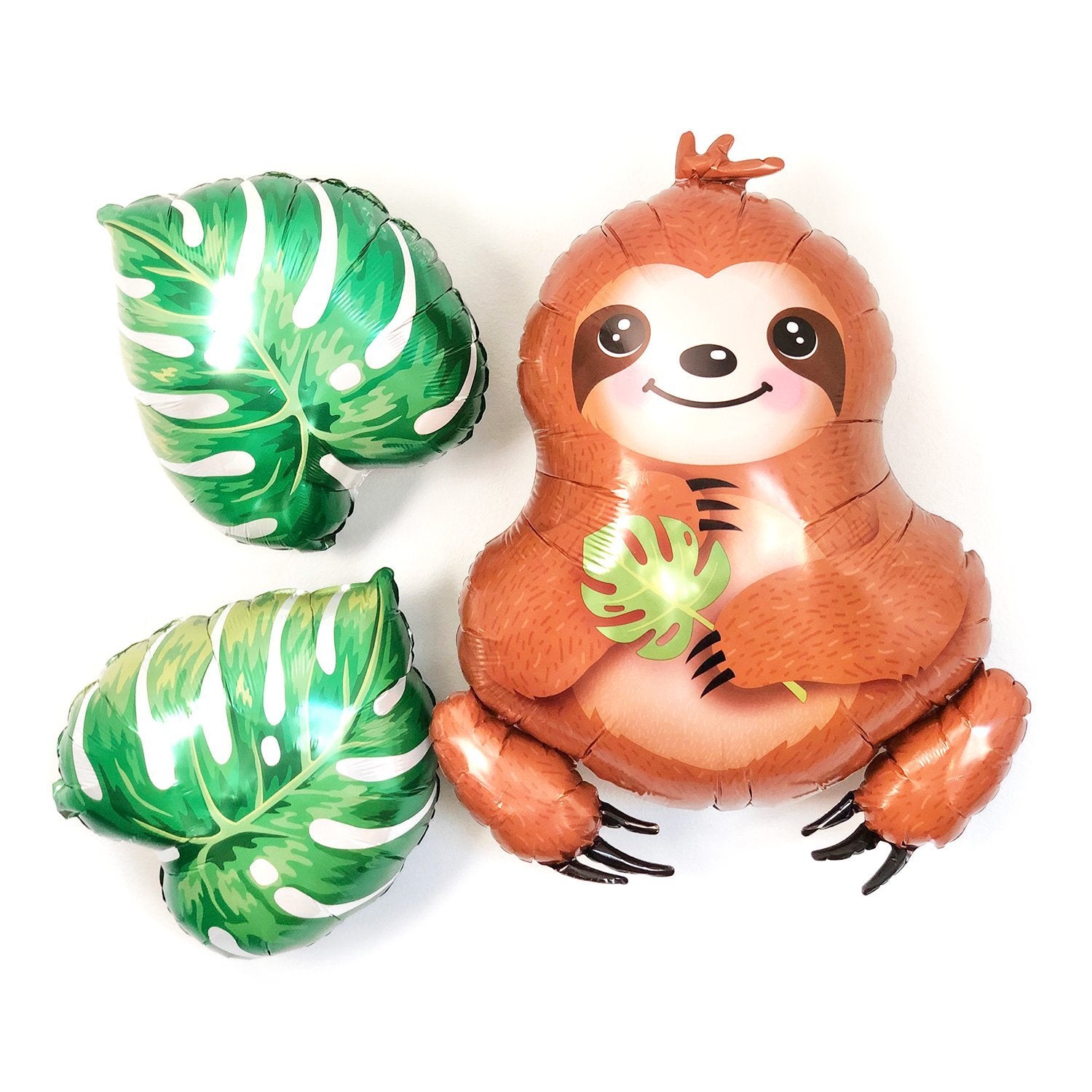 Sloth and Tropical Leaves Balloon Set - Pretty Collected