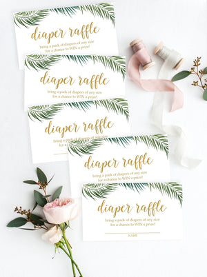 Diaper Raffle - Tropical Printable - Pretty Collected