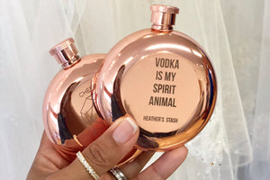 Vodka is My Spirit Animal - Rose Gold Flask - Pretty Collected