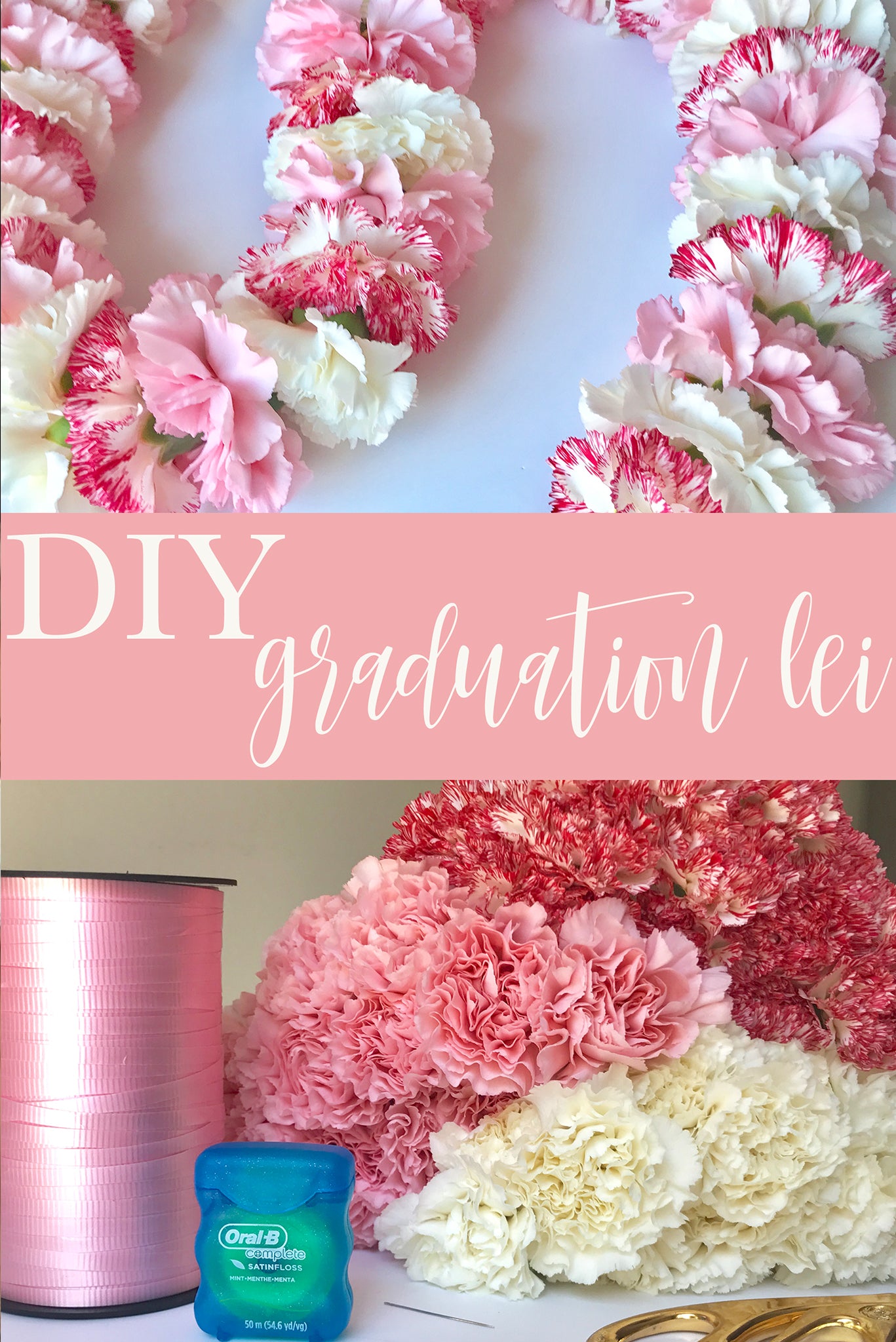 DIY Flower Lei for Graduation - Pretty Collected