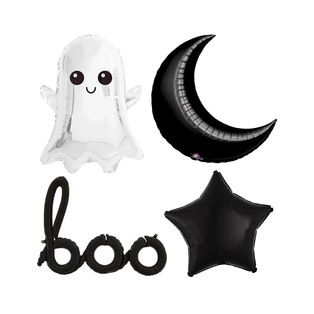 Black Spooky Night Halloween Balloons - Pretty Collected