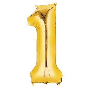 Gold Foil Number Balloons - Pretty Collected