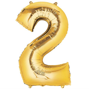 Gold Foil Number Balloons - Pretty Collected
