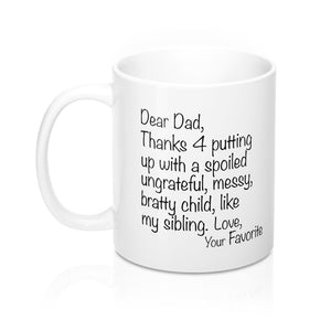Dear Dad Mug - One Sibling Version - Pretty Collected