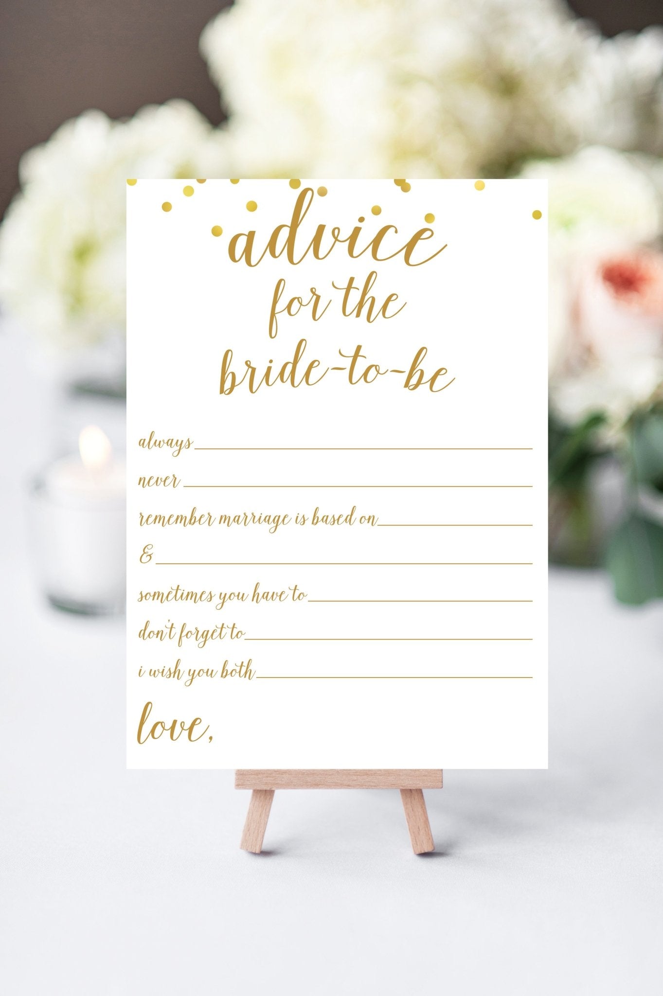 Advice for the Bride-To-Be (Statements) - Gold Confetti Printable - Pretty Collected advice-for-the-bride-to-be-statements-gold-confetti-printable-pretty-collected