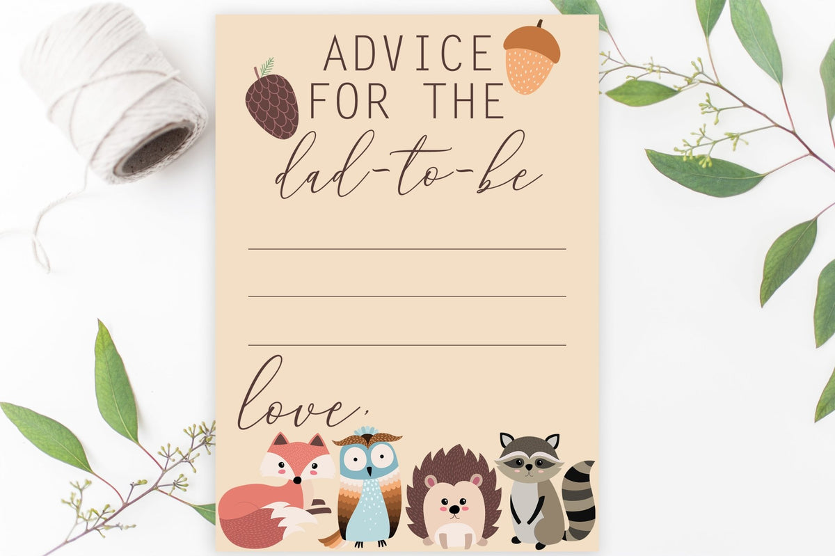 Advice for Dad-To-Be - FREE Woodland Printable - Pretty Collected