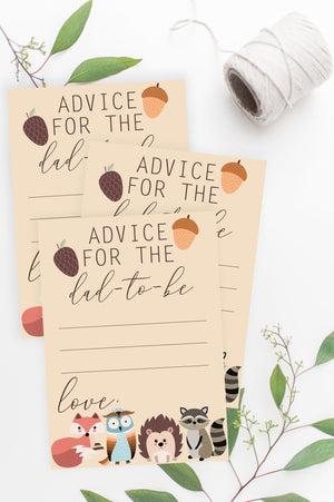 Advice for Dad-To-Be - FREE Woodland Printable - Pretty Collected
