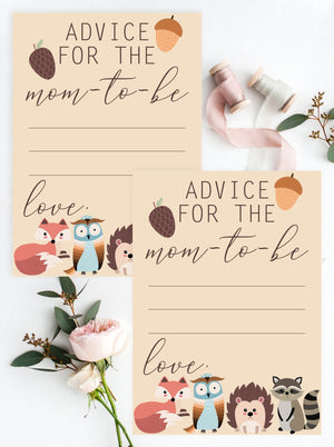 Advice for Mom-To-Be - Woodland Printable - Pretty Collected