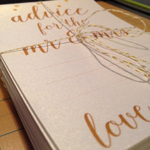 Advice for the Mr & Mrs - Gold Confetti Printable - Pretty Collected