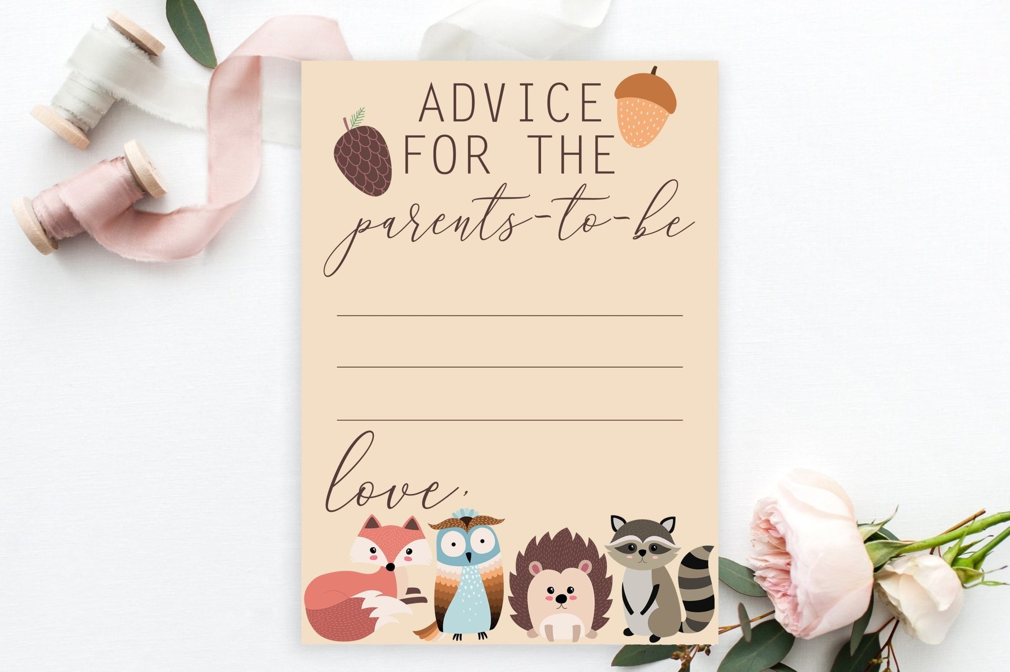 Advice for Parents-To-Be - Woodland Printable - Pretty Collected