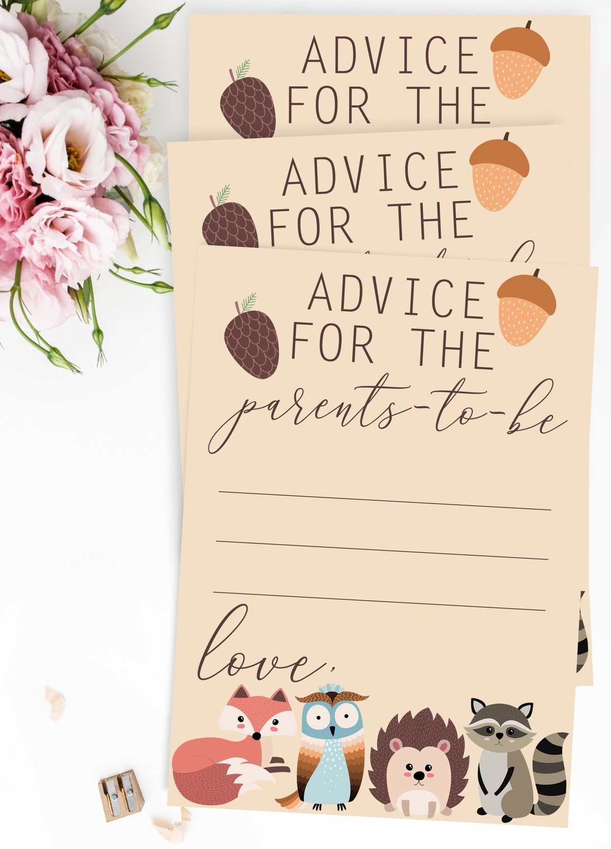 Advice for Parents-To-Be - Woodland Printable - Pretty Collected