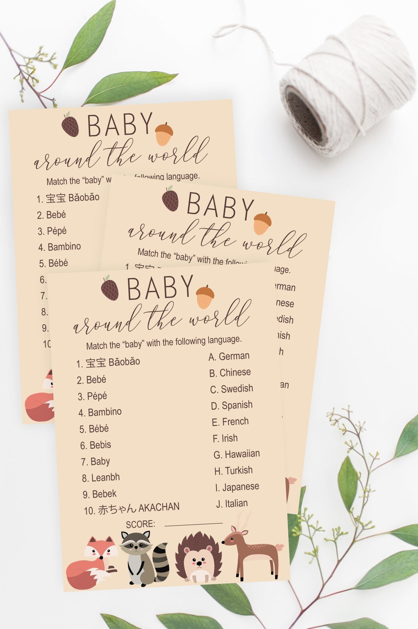 Baby Around the World - Woodland Printable - Pretty Collected baby-around-the-world-woodland-printable-pretty-collected