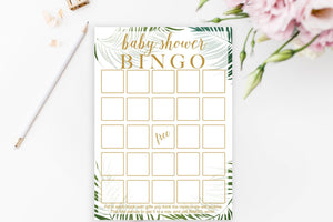 Baby Shower Bingo - Tropical Printable - Pretty Collected