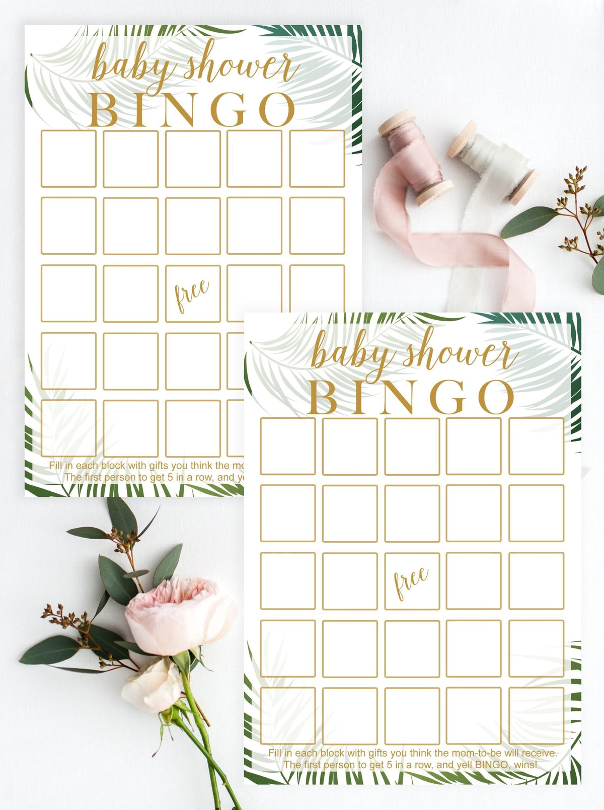 Baby Shower Bingo - Tropical Printable - Pretty Collected