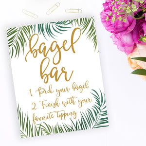 Bagel Bar Sign - Tropical Printable - Pretty Collected
