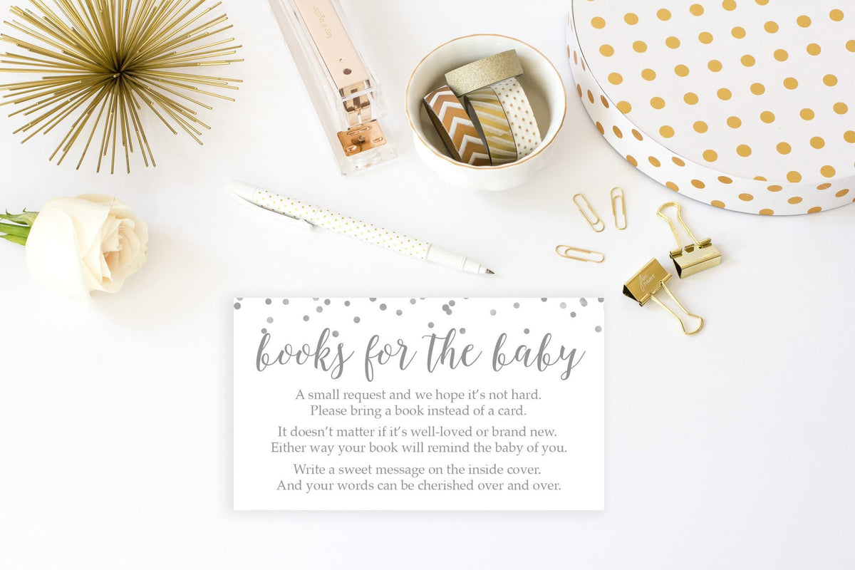 Bring a Book - Grey Confetti Printable - Pretty Collected