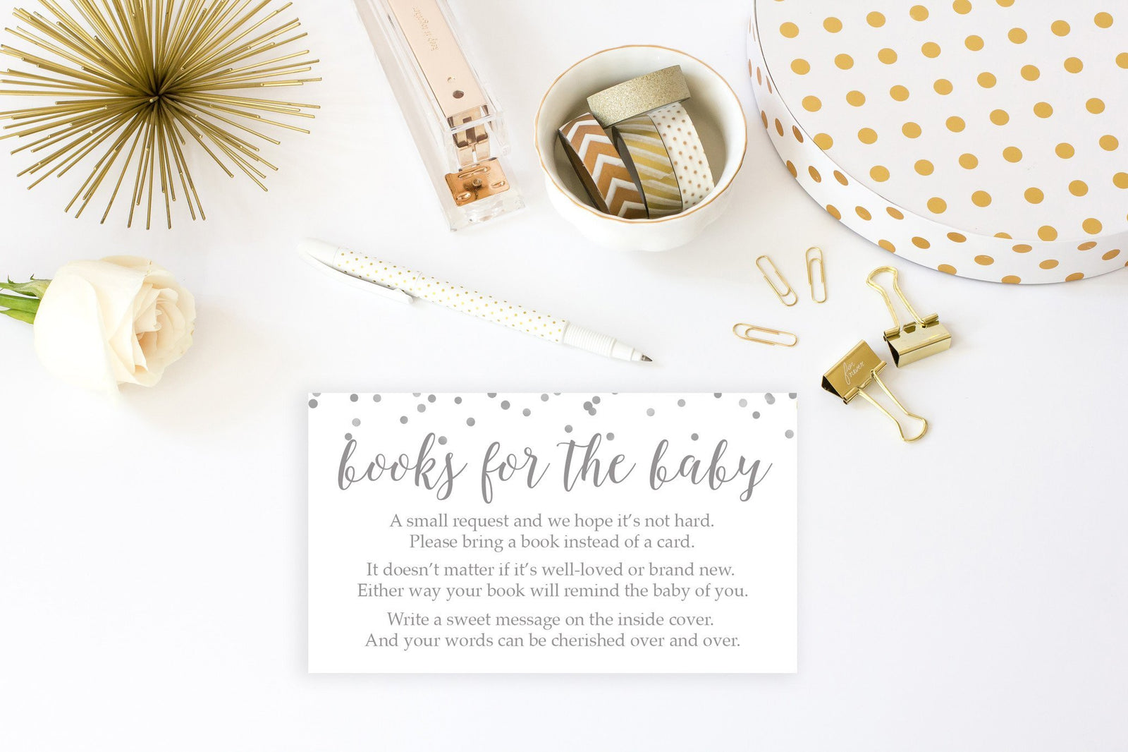 Bring a Book - Grey Confetti Printable - Pretty Collected