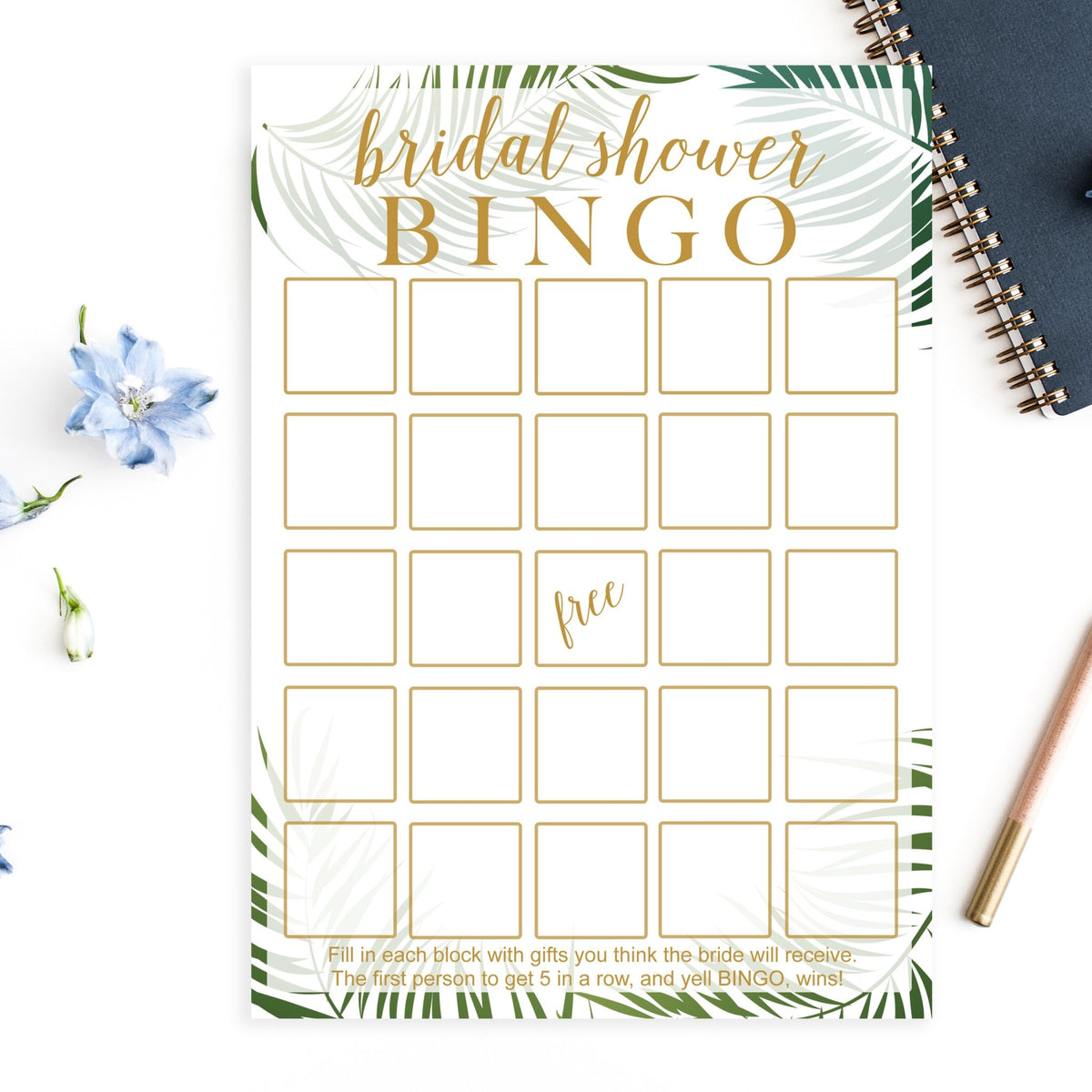 Bridal Shower Bingo - Tropical Printable - Pretty Collected