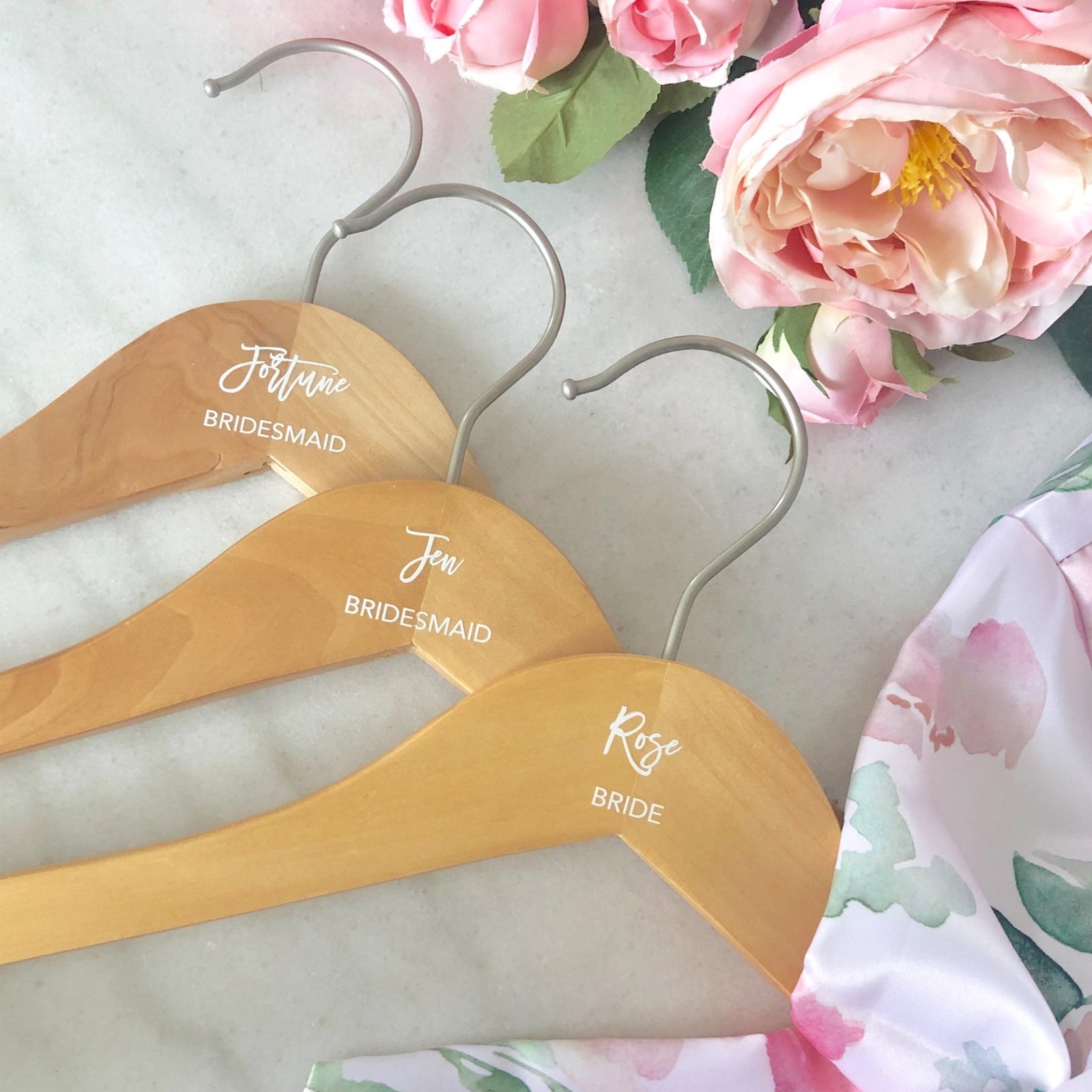 Personalized Bridal Party Hangers - Pretty Collected