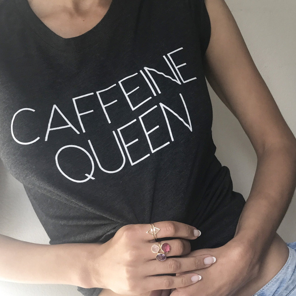 Caffeine Queen Ladies' Short Sleeve T-Shirt - Pretty Collected