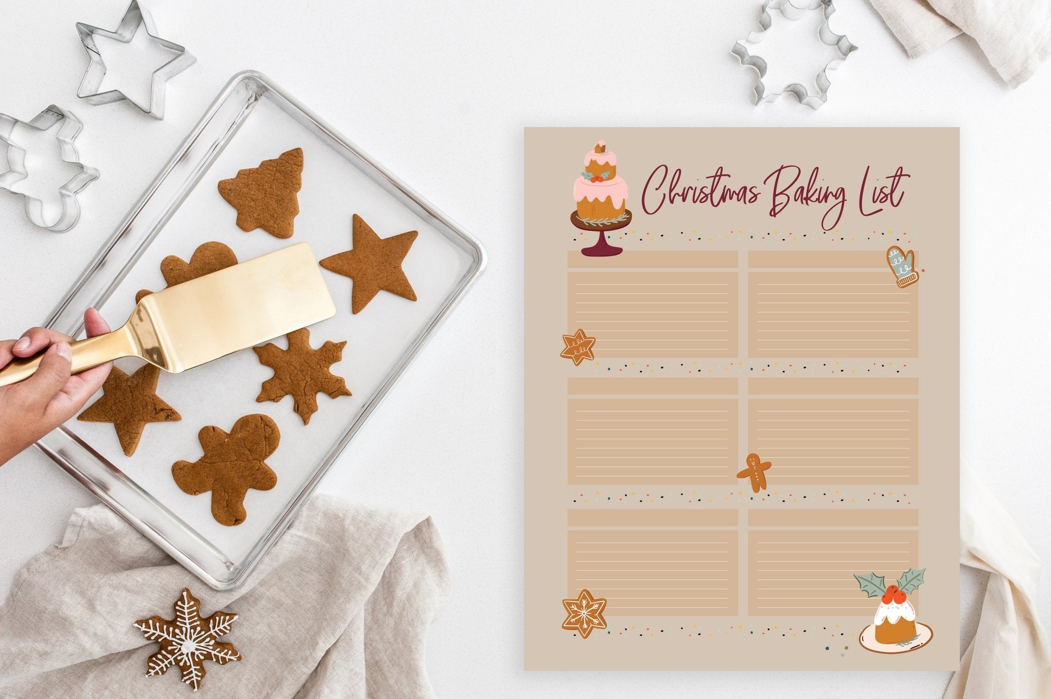 ChristmasBakingListPrintable ChristmasPrintable ChristmasBakingPrintable PrettyCollected christmas baking list printable - pretty collected