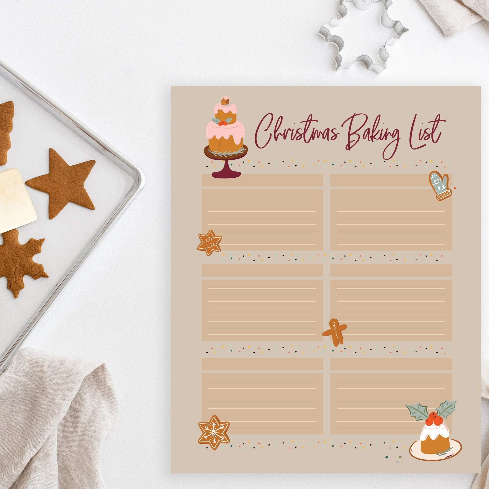 ChristmasBakingListPrintable HolidayPrintable ChristmasPrintable ChristmasBakingPrintable PrettyCollected christmas baking list printable - pretty collected