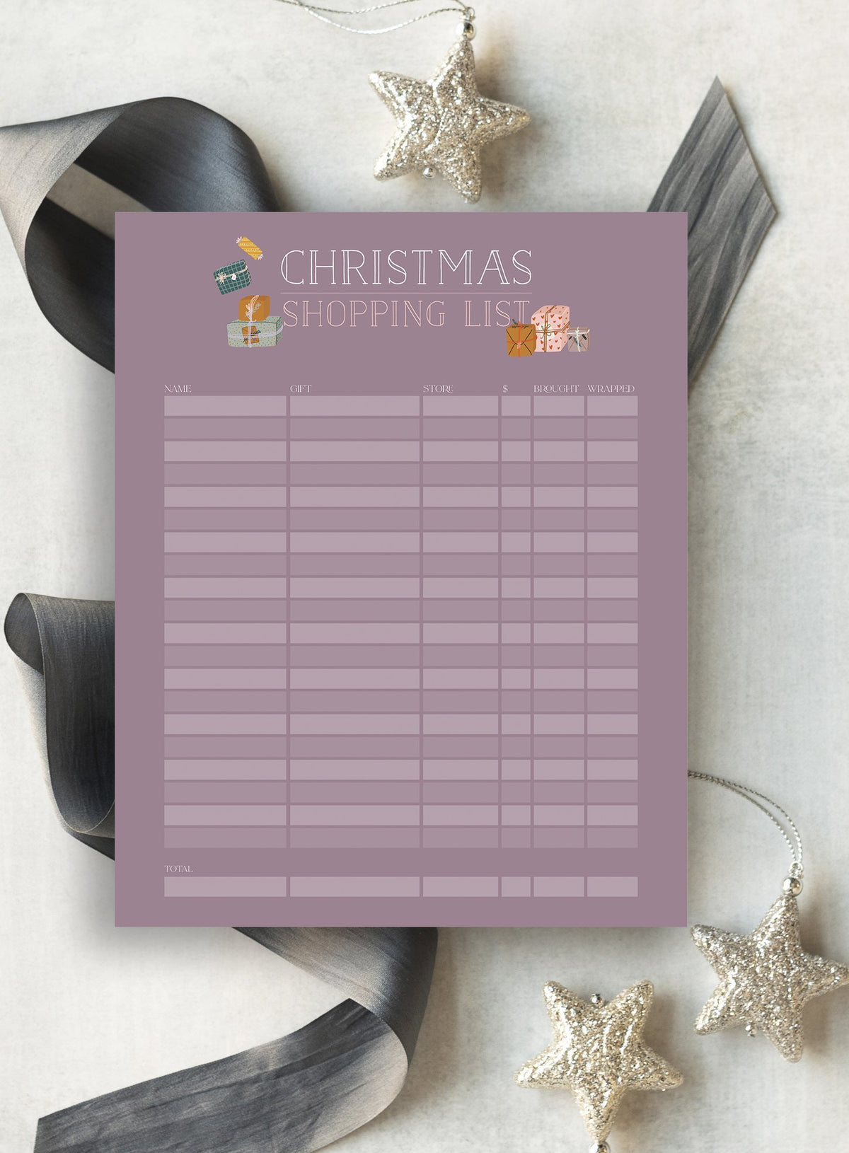 Christmas Gift List Printable - Pretty Collected
