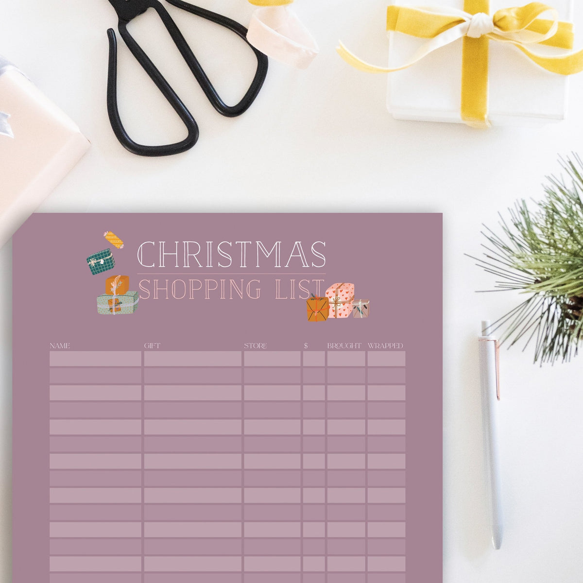 Christmas Gift List Printable - Pretty Collected