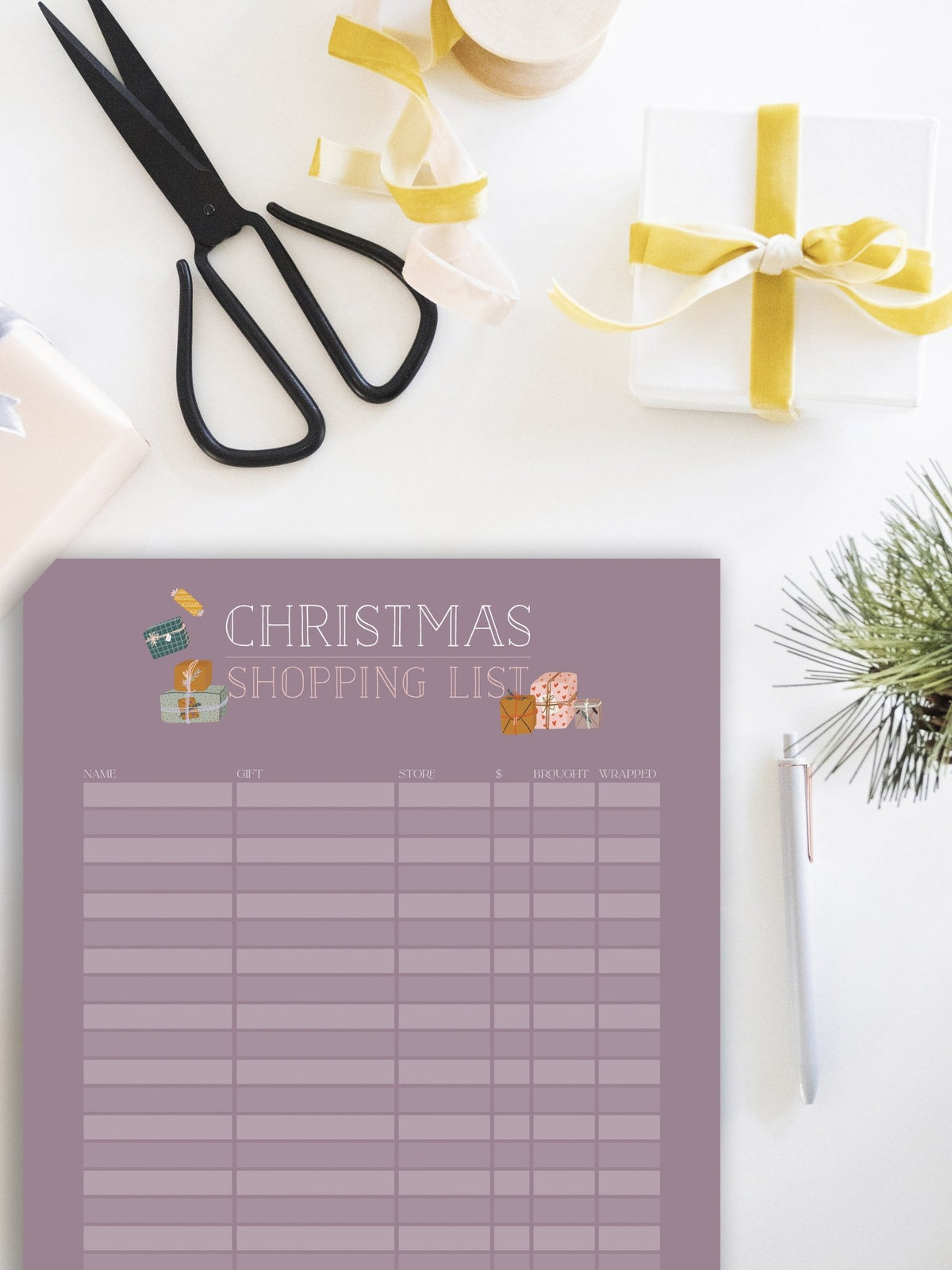 Christmas Gift List Printable - Pretty Collected