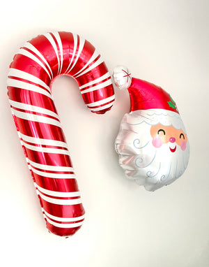 Santa & Candy Cane Balloons - Pretty Collected