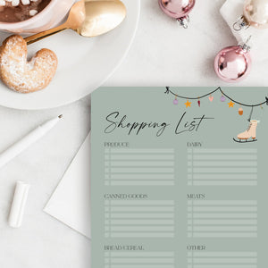Christmas Grocery Shopping List Printable - Pretty Collected