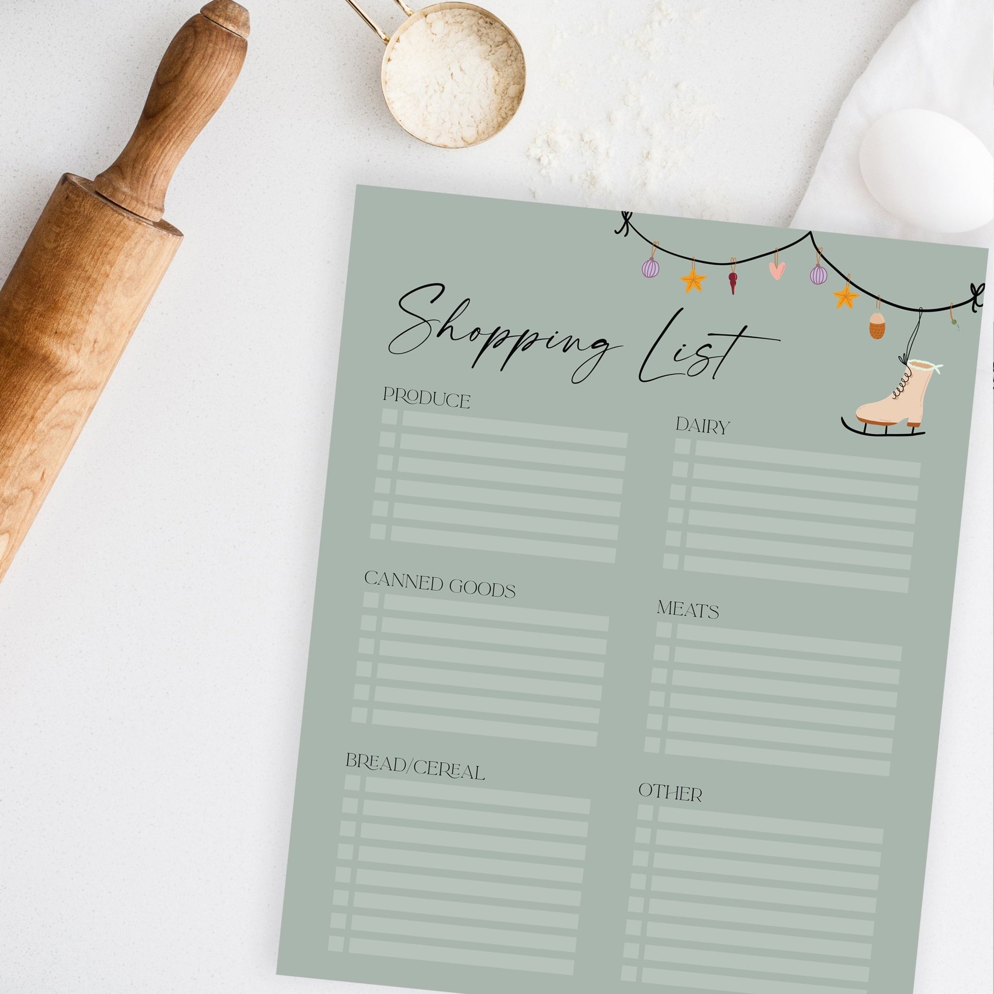 Christmas Grocery Shopping List Printable - Pretty Collected