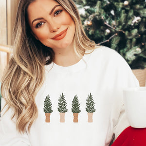 Christmas Trees Sweatshirt - Nudes - Pretty Collected