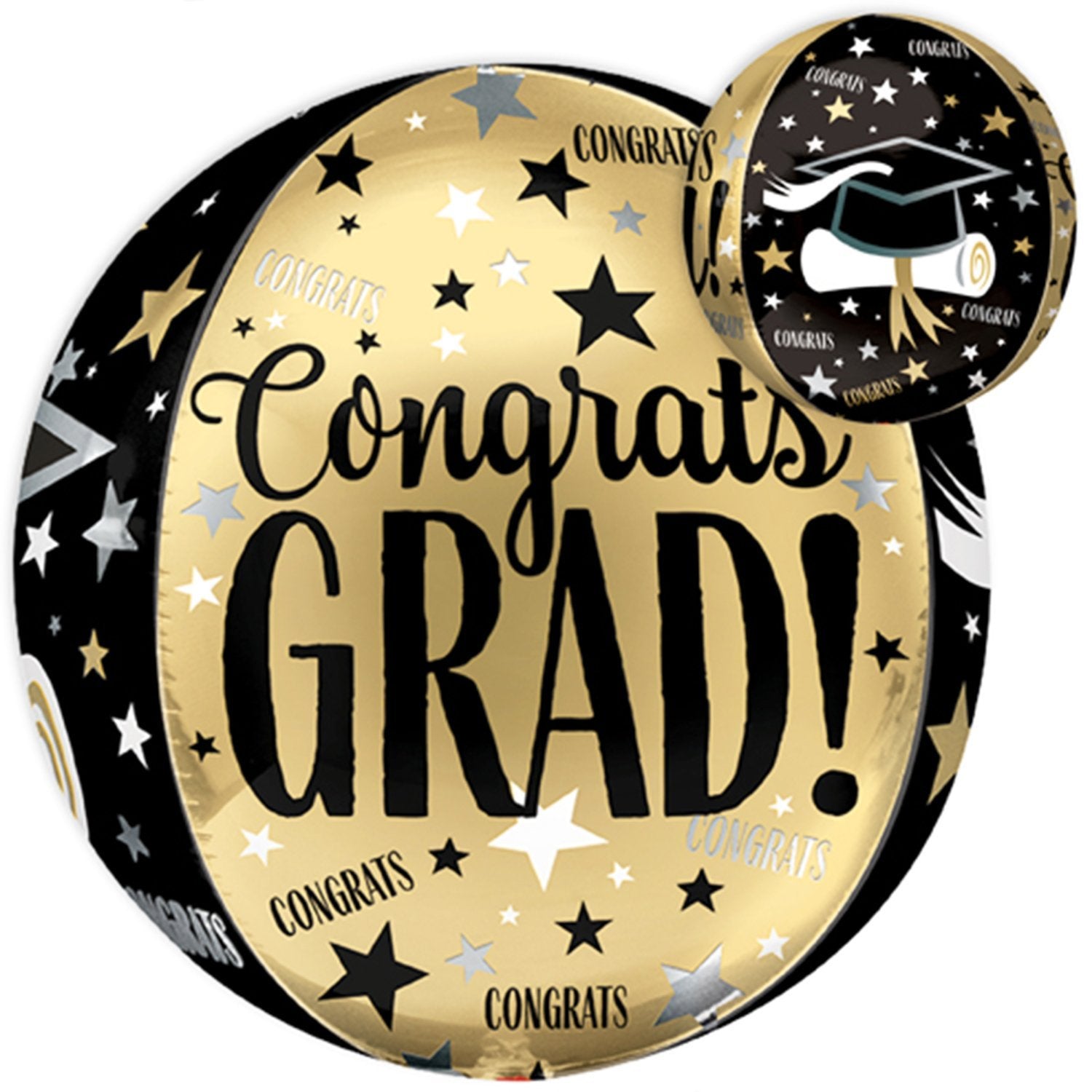 Congrats Grad Orbz Balloon - Pretty Collected