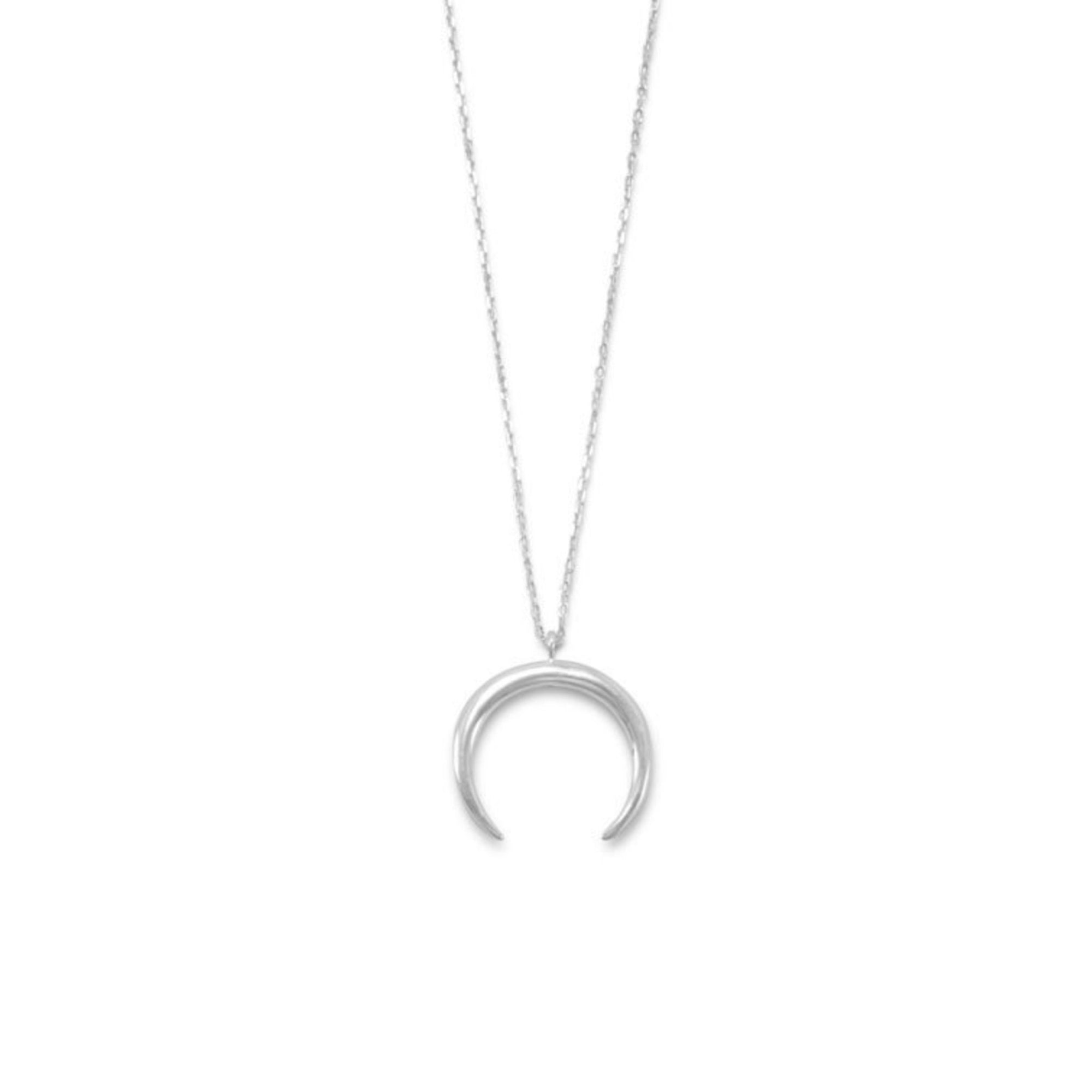 Cassie Silver Crescent Moon Necklace - Pretty Collected