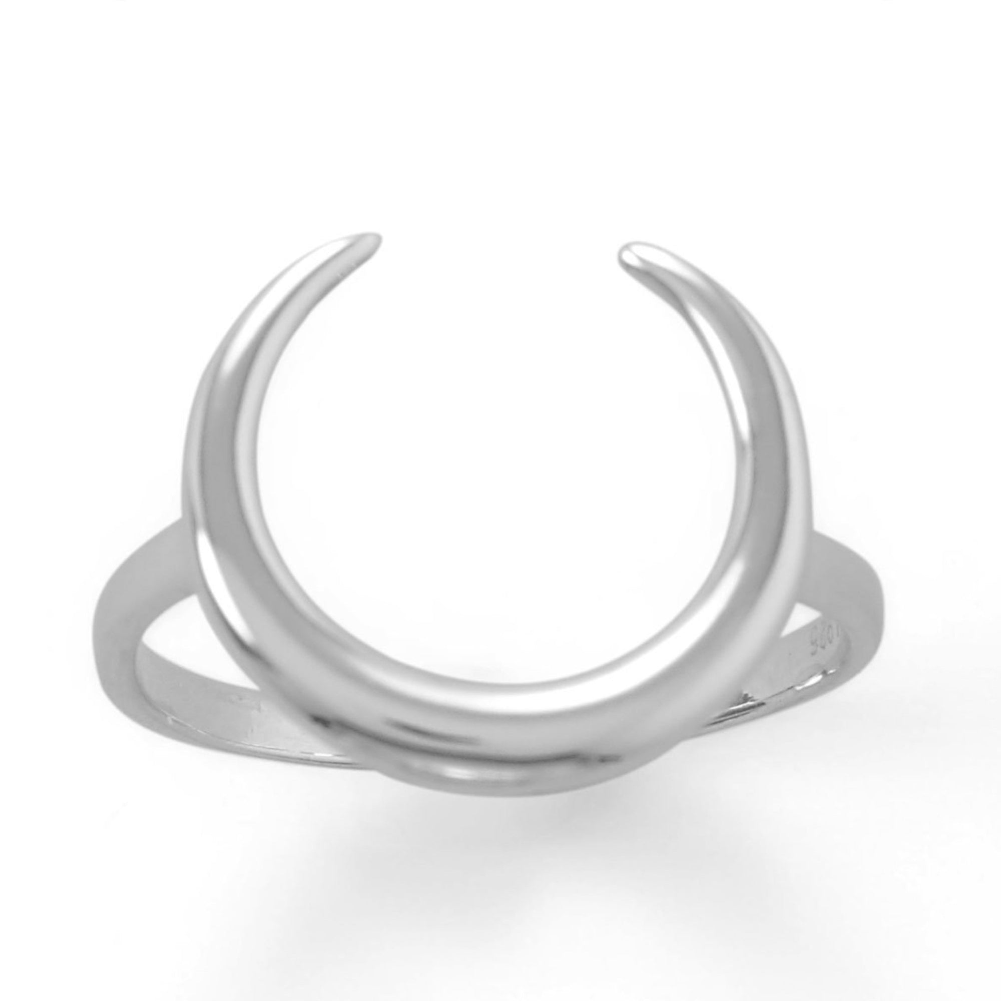 Silver Crescent Moon Ring - Pretty Collected