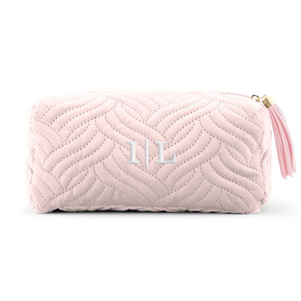 Ivory Velvet Makeup Bag - Pretty Collected