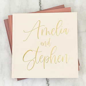 Neutral Wedding Guest Book - The Amelia - Pretty Collected