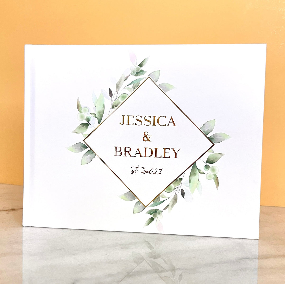 Greenery Wedding Guest Book - The Jessica - Pretty Collected