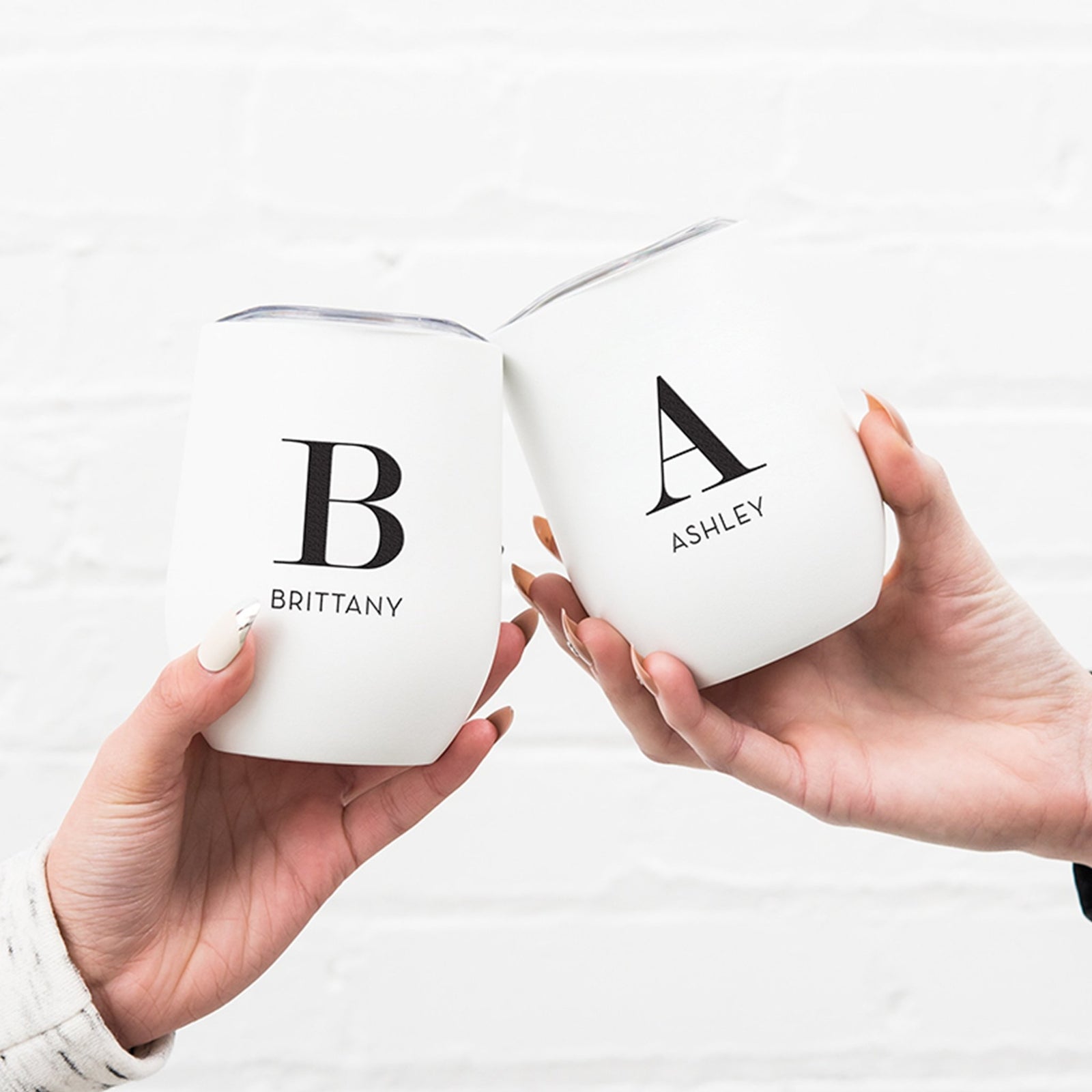 Personalized Name & Initial Wine Tumbler - Pretty Collected