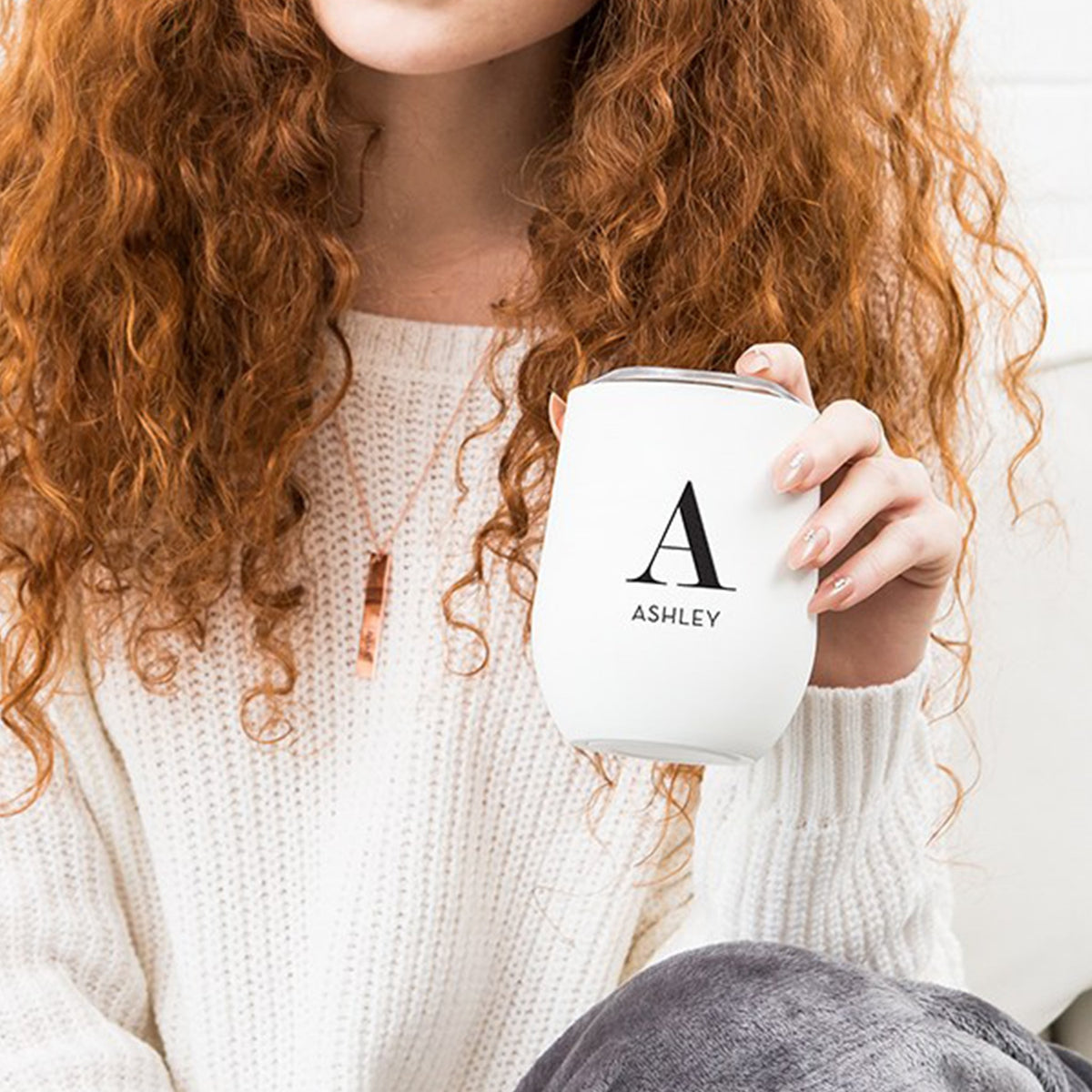 Personalized Name & Initial Wine Tumbler - Pretty Collected