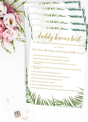 Daddy Knows Best (Gender Neutral) - Tropical Printable - Pretty Collected
